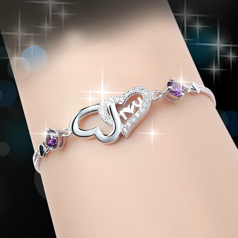 Pulsera Corazones Eternos en Plata 925 - Lotus Joyeria y Complementos