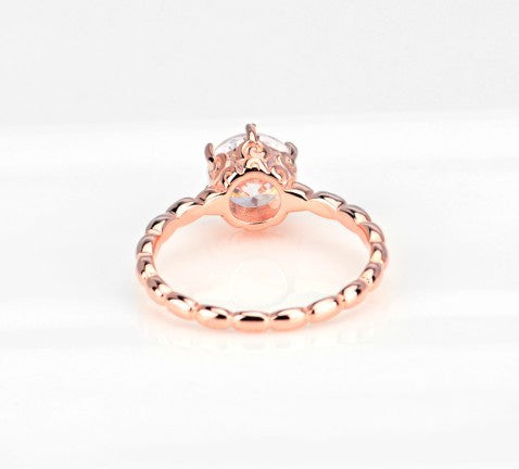 Anillo Brillo Rosa en Plata 925 - Lotus Joyeria y Complementos