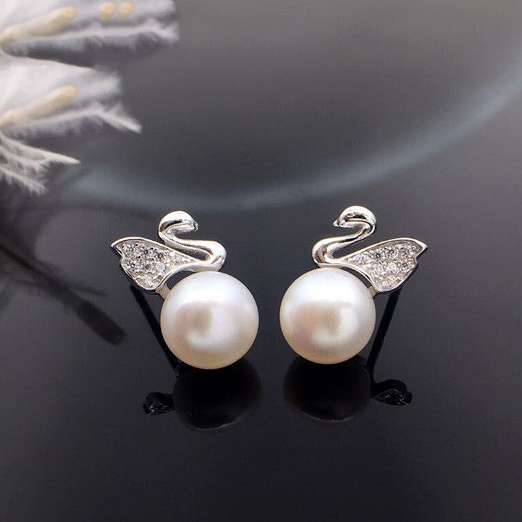 Pendientes Cisne Pearl - Lotus Joyeria y Complementos